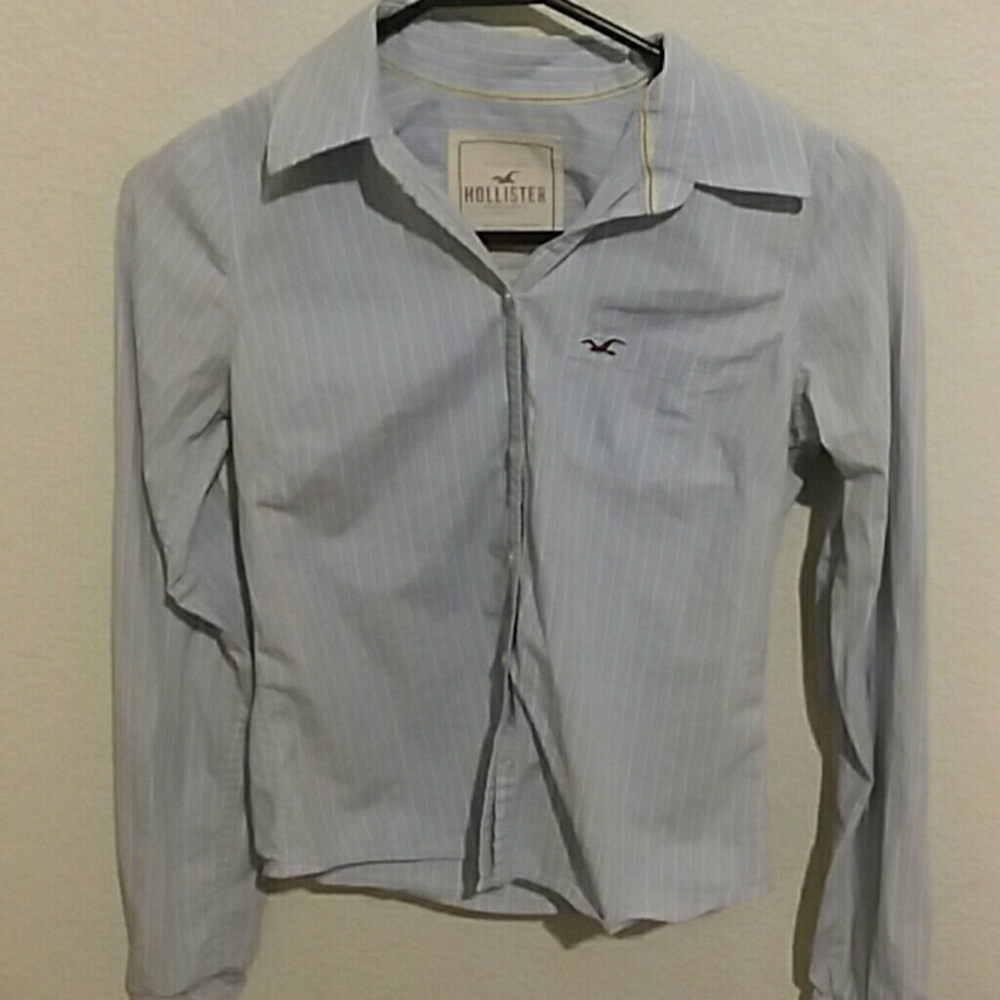 Light blue botton down top